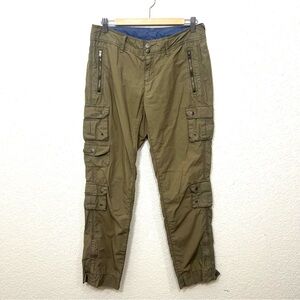 Athleta Cargo Pants Dark Khaki Tan Utility Size 8